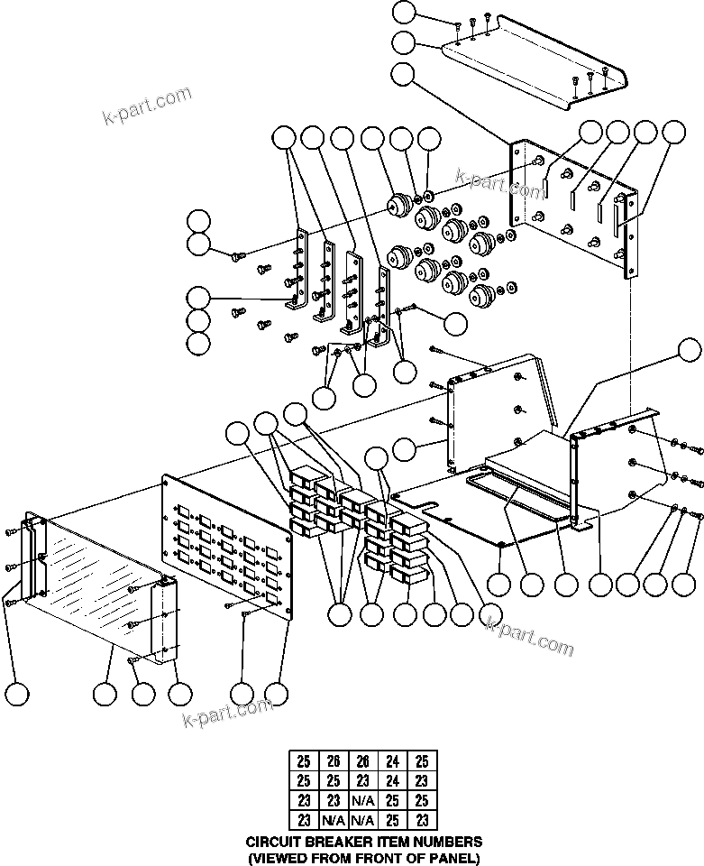 Komatsu parts book diagram for AFE50-AJ 830E S/N A30644-A30645 ANTELOPE COAL: DISTRIBUTION POWER BUS