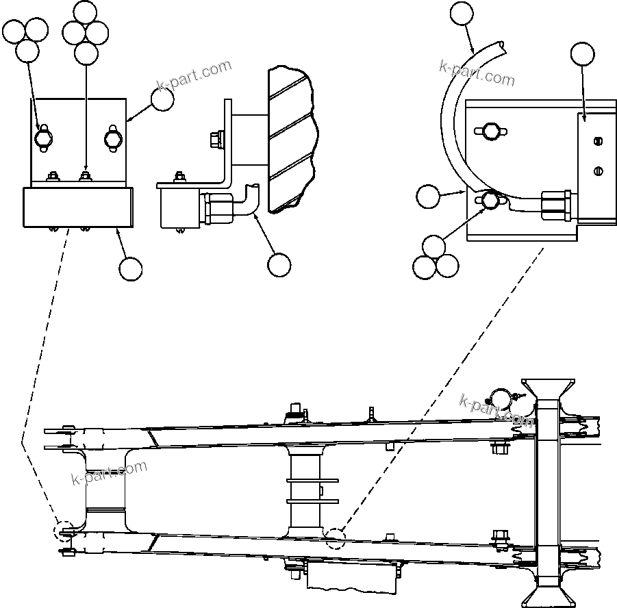 Komatsu parts book diagram for AFE50-AJ 830E S/N A30644-A30645 ANTELOPE COAL: HOIST LIMIT & BODY-UP INTERLOCK SWITCH