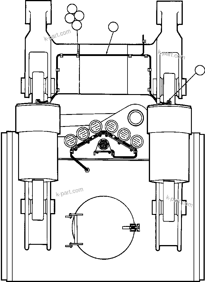 Komatsu parts book diagram for AFE50-AJ 830E S/N A30644-A30645 ANTELOPE COAL: TWO-SPEED RETARDING INSTALLATION