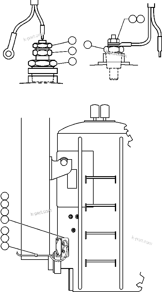 Komatsu parts book diagram for AFE50-AJ 830E S/N A30644-A30645 ANTELOPE COAL: HYDRAULIC LOW OIL LEVEL & TEMPERATURE