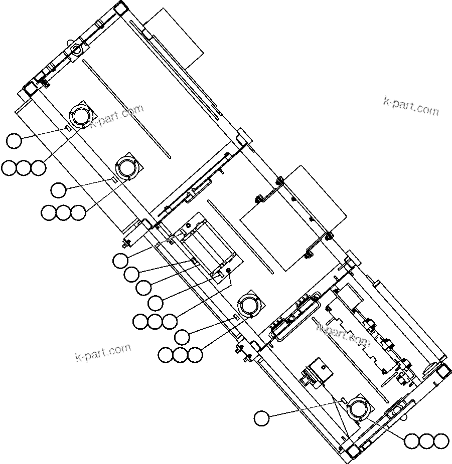 Komatsu parts book diagram for AFE50-AJ 830E S/N A30644-A30645 ANTELOPE COAL: CONTROL CABINET - UNDER TOP COVER