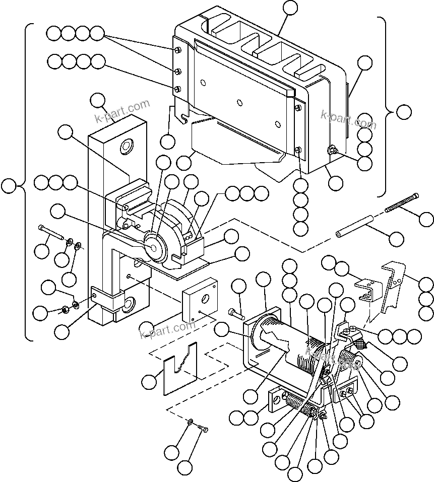 Komatsu parts book diagram for AFE50-AJ 830E S/N A30644-A30645 ANTELOPE COAL: CONTACTOR - GF & MF (VE1317)