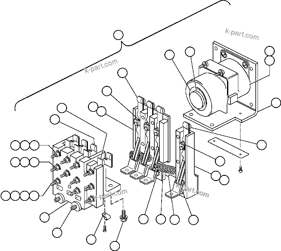 Komatsu parts book diagram for AFE50-AJ 830E S/N A30644-A30645 ANTELOPE COAL: RELAY - CPR & GFR (VG7043)