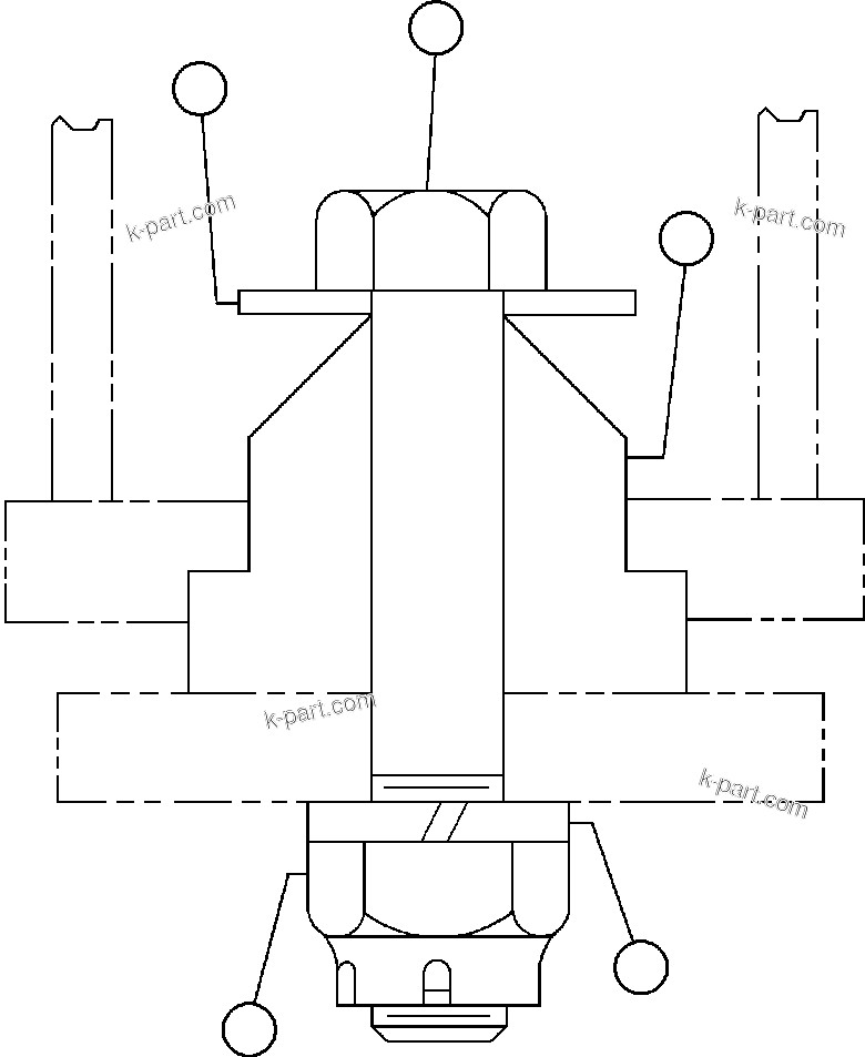 Komatsu parts book diagram for AFE50-AJ 830E S/N A30644-A30645 ANTELOPE COAL: BLOWER UNIT - 5