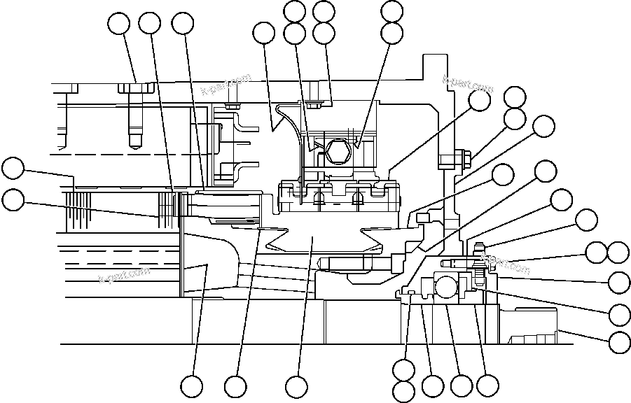 Komatsu parts book diagram for AFE50-AJ 830E S/N A30644-A30645 ANTELOPE COAL: MOTORIZED WHEEL - 787FS11 - 5
