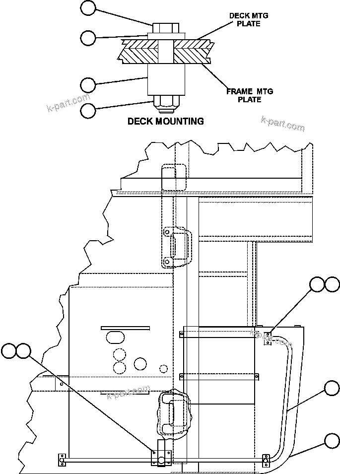 Komatsu parts book diagram for AFE50-AN 830E S/N A30652-A30658  DIAVIK: RIGHT DECK & HANDRAIL