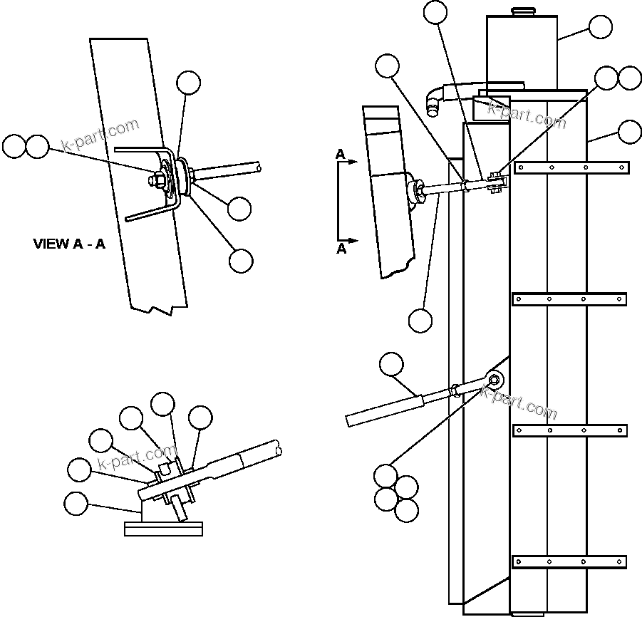 Komatsu parts book diagram for AFE50-AN 830E S/N A30652-A30658  DIAVIK: RADIATOR MOUNTING