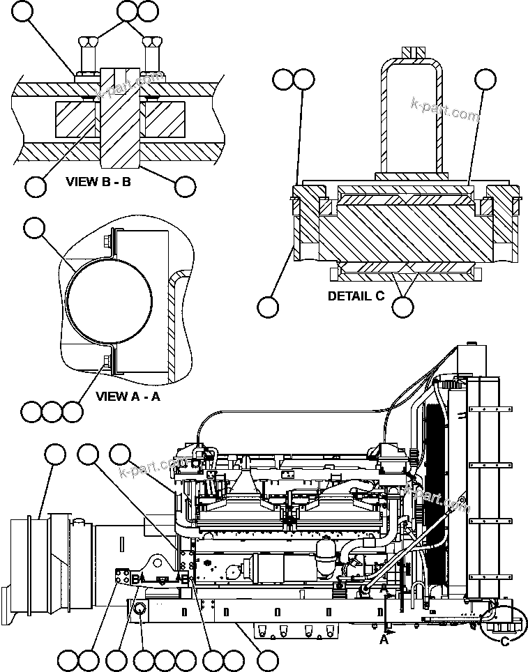 Komatsu parts book diagram for AFE50-AN 830E S/N A30652-A30658  DIAVIK: ENGINE & MISCELLANEOUS