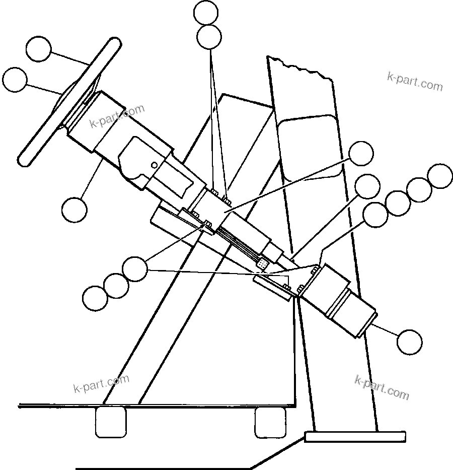 Komatsu parts book diagram for AFE50-AN 830E S/N A30652-A30658  DIAVIK: STEERING COLUMN & CONTROL VALVE INSTL