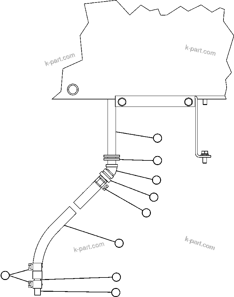 Komatsu parts book diagram for AFE50-AN 830E S/N A30652-A30658  DIAVIK: HEATER/AC DRAIN HOSE INSTALLATION