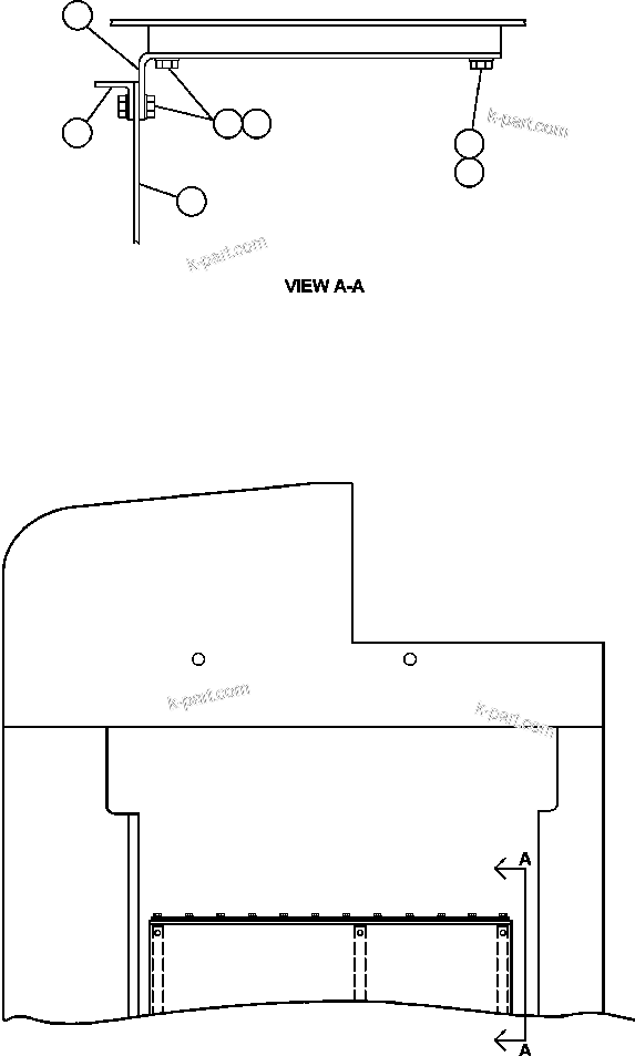 Komatsu parts book diagram for AFE50-AN 830E S/N A30652-A30658  DIAVIK: UNDER CAB MUDFLAP INSTALLATION
