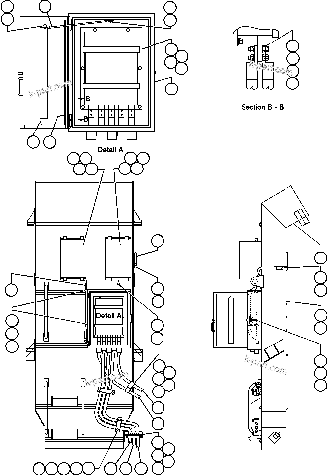 Komatsu parts book diagram for AFE50-AN 830E S/N A30652-A30658  DIAVIK: INLET DUCT ASSEMBLY