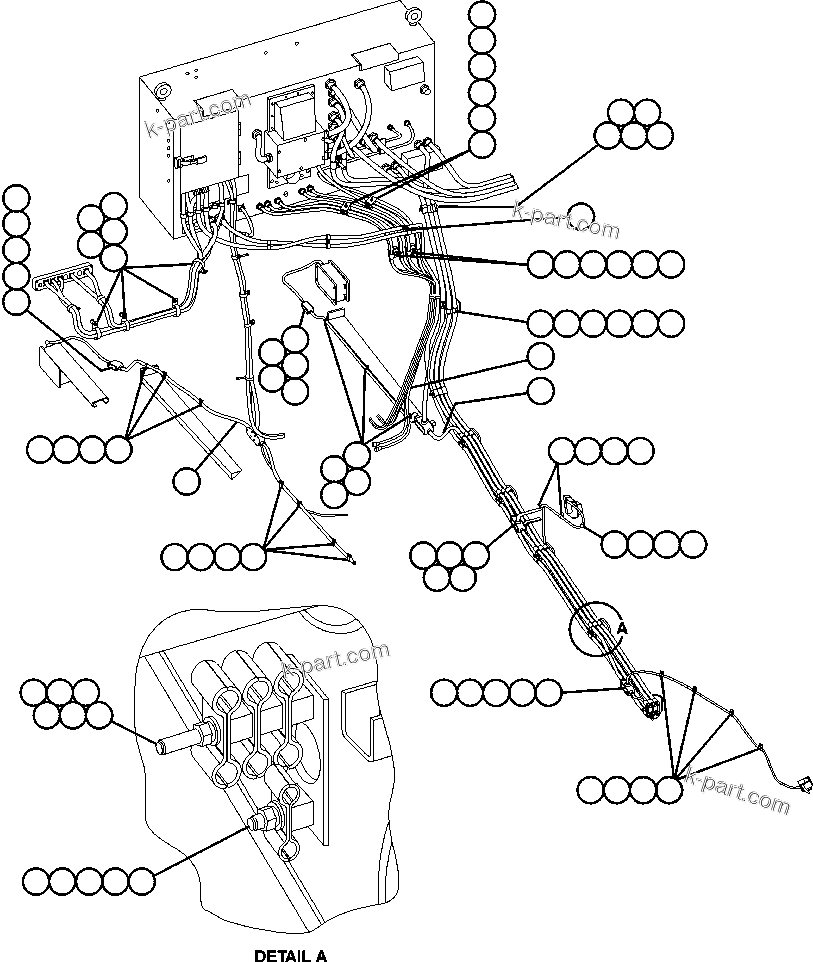 Komatsu parts book diagram for AFE50-AN 830E S/N A30652-A30658  DIAVIK: CONTROL CABINET WIRING - FRAME