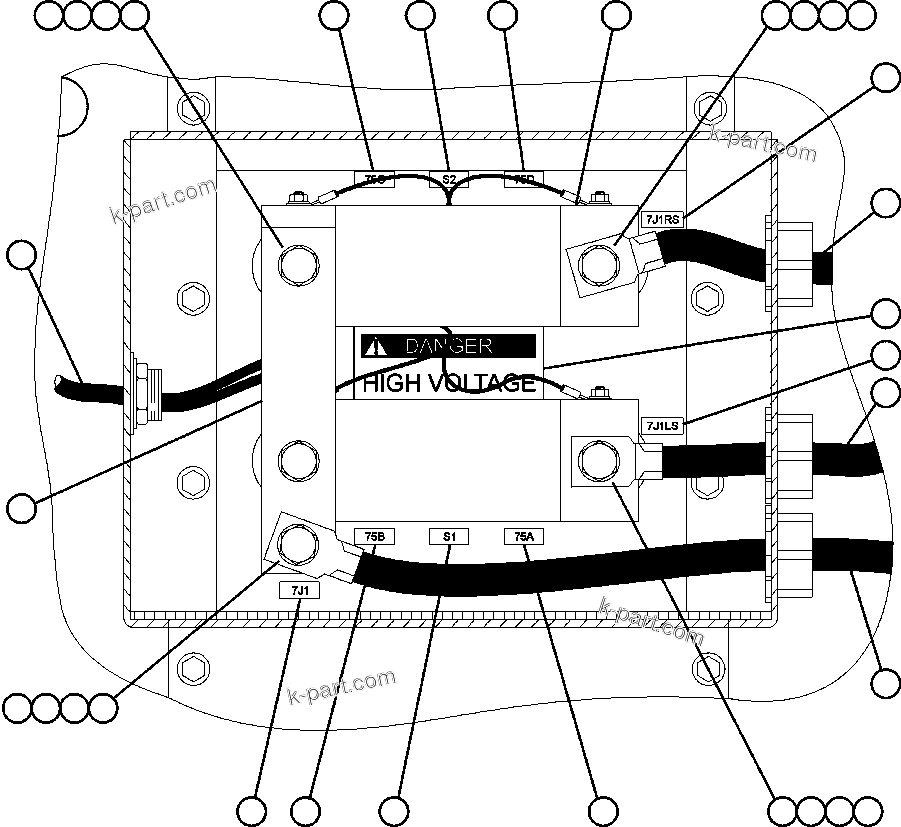 Komatsu parts book diagram for AFE50-AN 830E S/N A30652-A30658  DIAVIK: SHUNT BOX