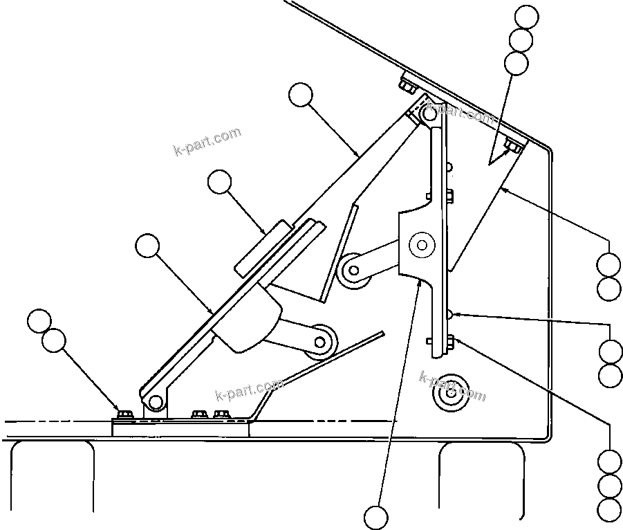 Komatsu parts book diagram for AFE50-AN 830E S/N A30652-A30658  DIAVIK: THROTTLE & RETARDER INSTALLATION