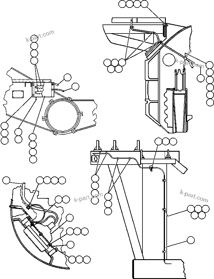 Komatsu parts book diagram for AFE50-AN 830E S/N A30652-A30658  DIAVIK: RIGHT DECK ELECTRICAL GROUP - 2