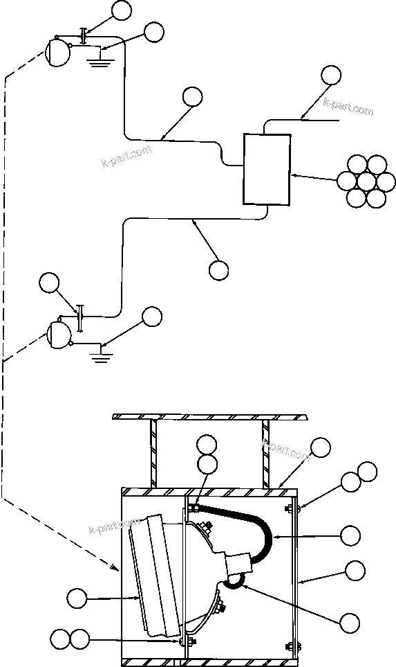 Komatsu parts book diagram for AFE50-AN 830E S/N A30652-A30658  DIAVIK: REAR TURN & CLEARANCE LIGHTS