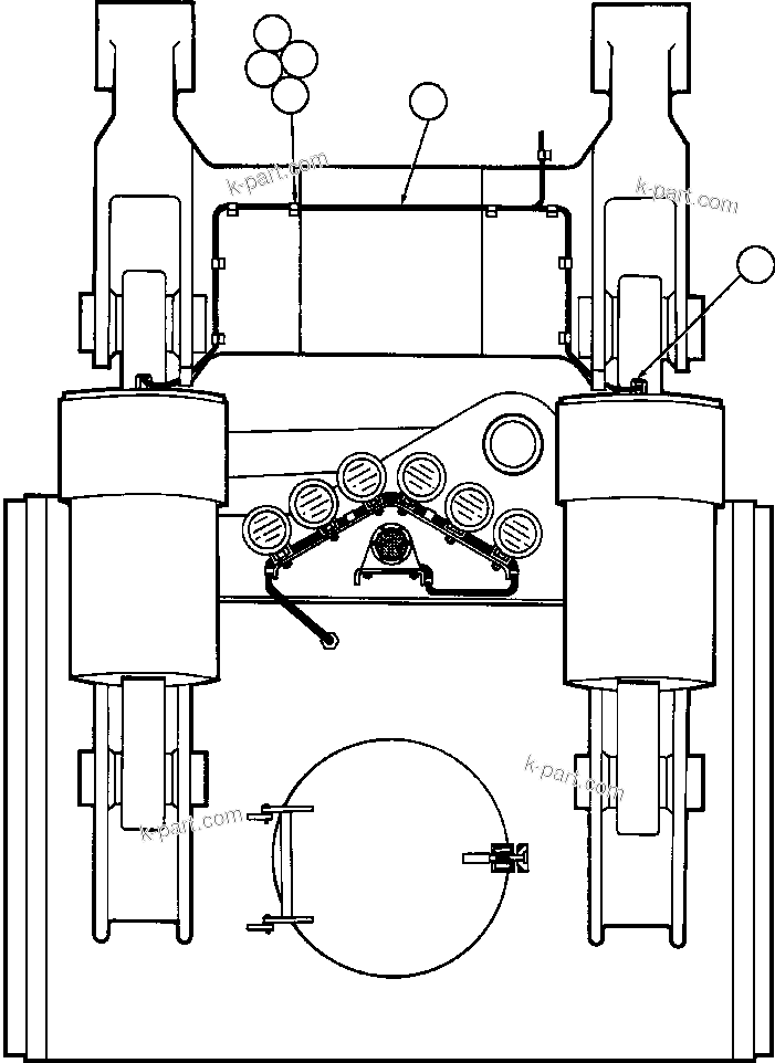 Komatsu parts book diagram for AFE50-AN 830E S/N A30652-A30658  DIAVIK: TWO-SPEED RETARDING INSTALLATION