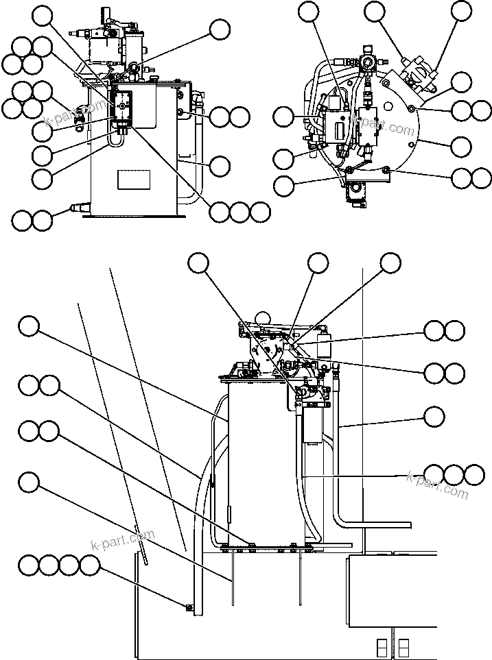Komatsu parts book diagram for AFE50-AN 830E S/N A30652-A30658  DIAVIK: AUTOMATIC LUBRICATION SYSTEM