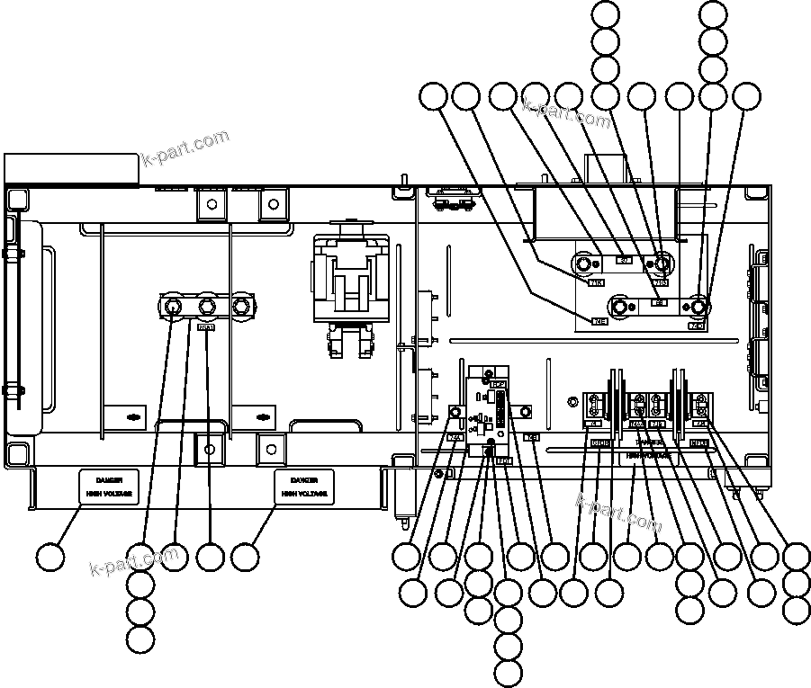 Komatsu parts book diagram for AFE50-AN 830E S/N A30652-A30658  DIAVIK: CONTROL CABINET - FLOOR