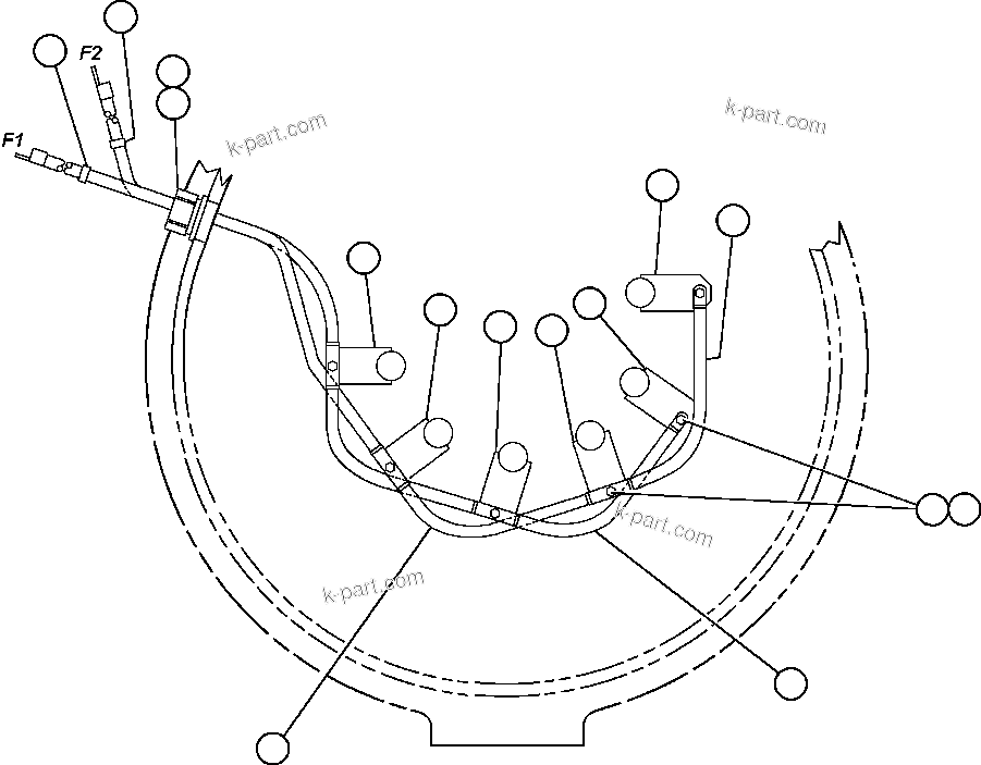 Komatsu parts book diagram for AFE50-AN 830E S/N A30652-A30658  DIAVIK: ALTERNATOR - 26F2 - 4