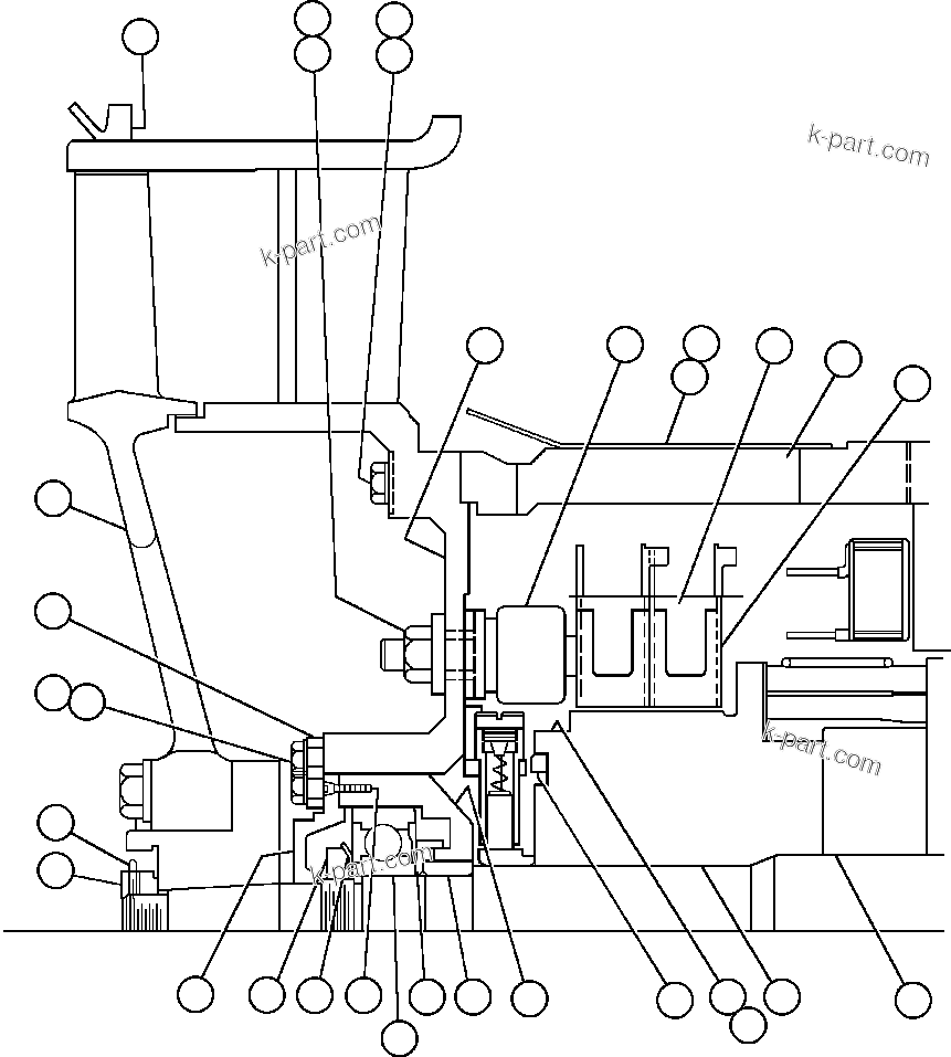 Komatsu parts book diagram for AFE50-AN 830E S/N A30652-A30658  DIAVIK: BLOWER UNIT (PB9278)
