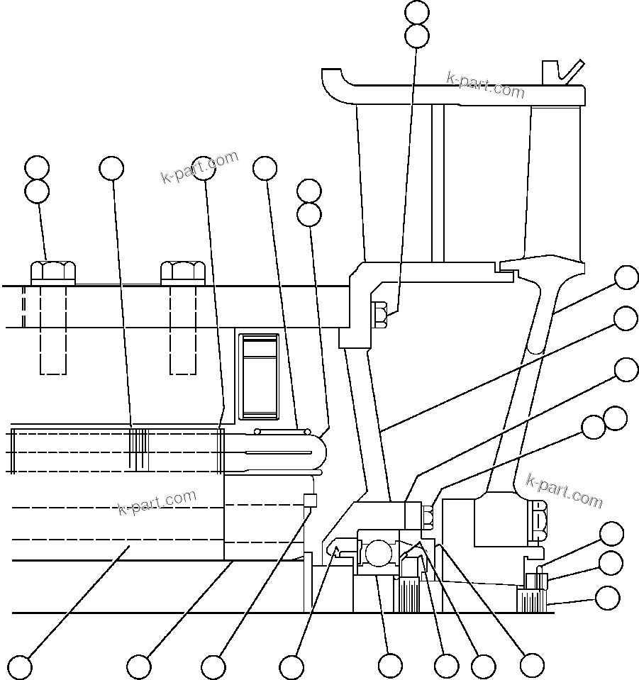 Komatsu parts book diagram for AFE50-AN 830E S/N A30652-A30658  DIAVIK: BLOWER UNIT - 1