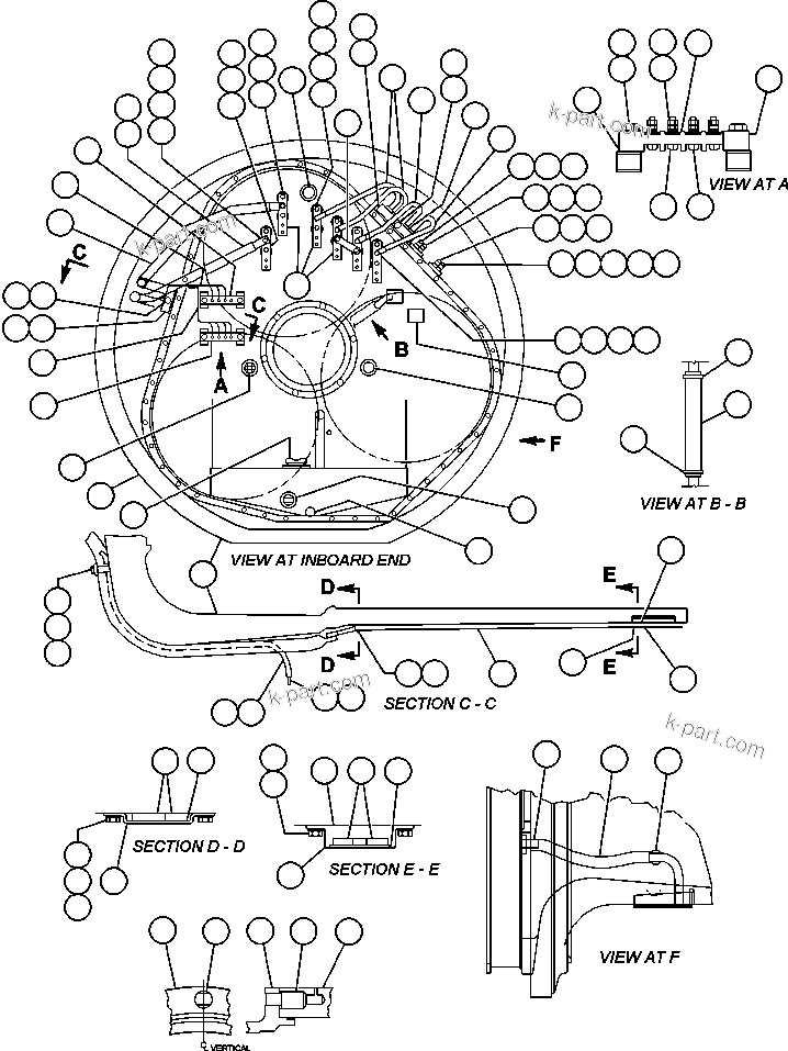 Komatsu parts book diagram for AFE50-AN 830E S/N A30652-A30658  DIAVIK: MOTORIZED WHEEL - 787FS11 (PB9734)