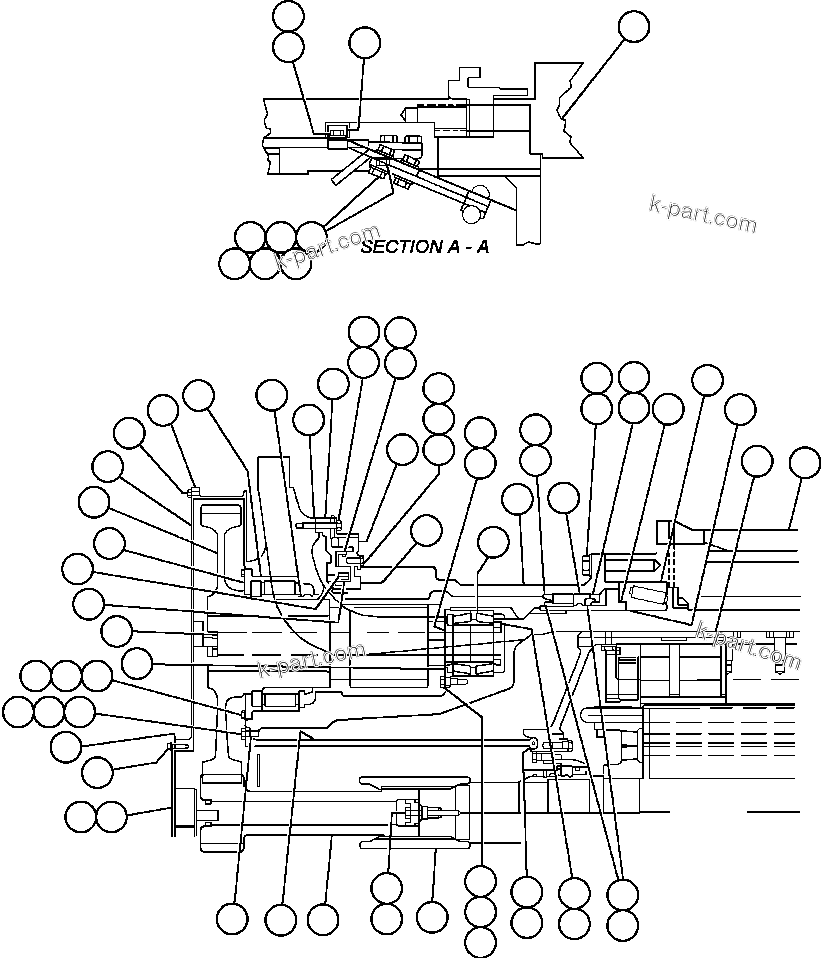 Komatsu parts book diagram for AFE50-AN 830E S/N A30652-A30658  DIAVIK: MOTORIZED WHEEL - 787FS11 - 2