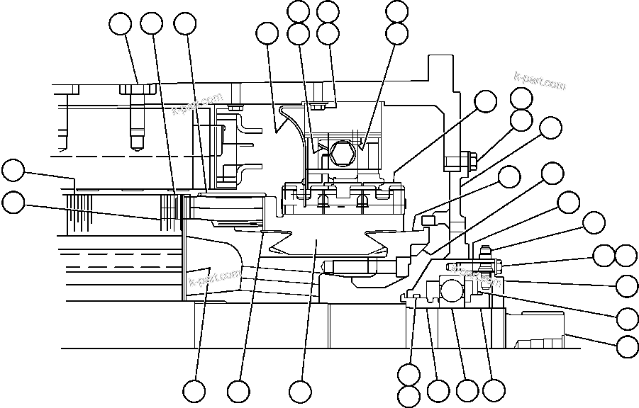 Komatsu parts book diagram for AFE50-AN 830E S/N A30652-A30658  DIAVIK: MOTORIZED WHEEL - 787FS11 - 5
