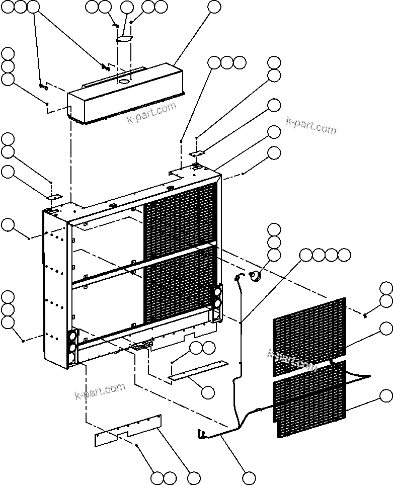 Komatsu parts book diagram for AFE50-BE 830E S/N A30706-A30708  DIAVIK: HOOD & GRILLE