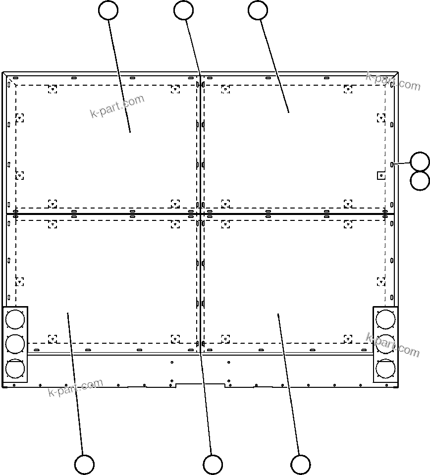 Komatsu parts book diagram for AFE50-BE 830E S/N A30706-A30708  DIAVIK: GRILLE CURTAINS