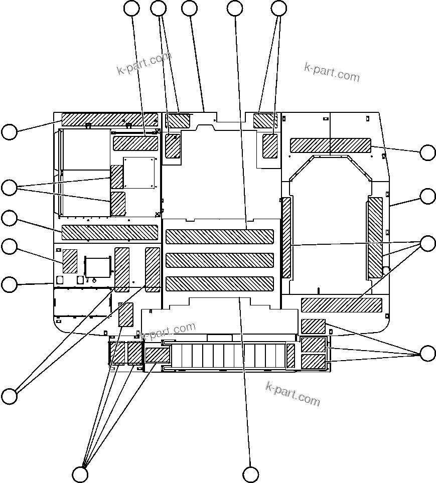 Komatsu parts book diagram for AFE50-BE 830E S/N A30706-A30708  DIAVIK: DECK SECTIONS & SAFETY WALKS