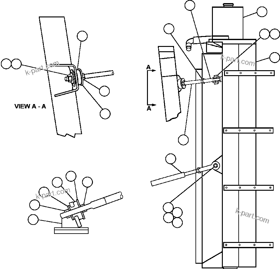 Komatsu parts book diagram for AFE50-BE 830E S/N A30706-A30708  DIAVIK: RADIATOR MOUNTING