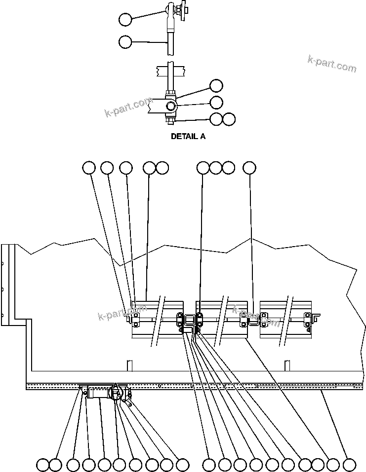 Komatsu parts book diagram for AFE50-BE 830E S/N A30706-A30708  DIAVIK: RADIATOR SHUTTER ASSEMBLY (PC1670)