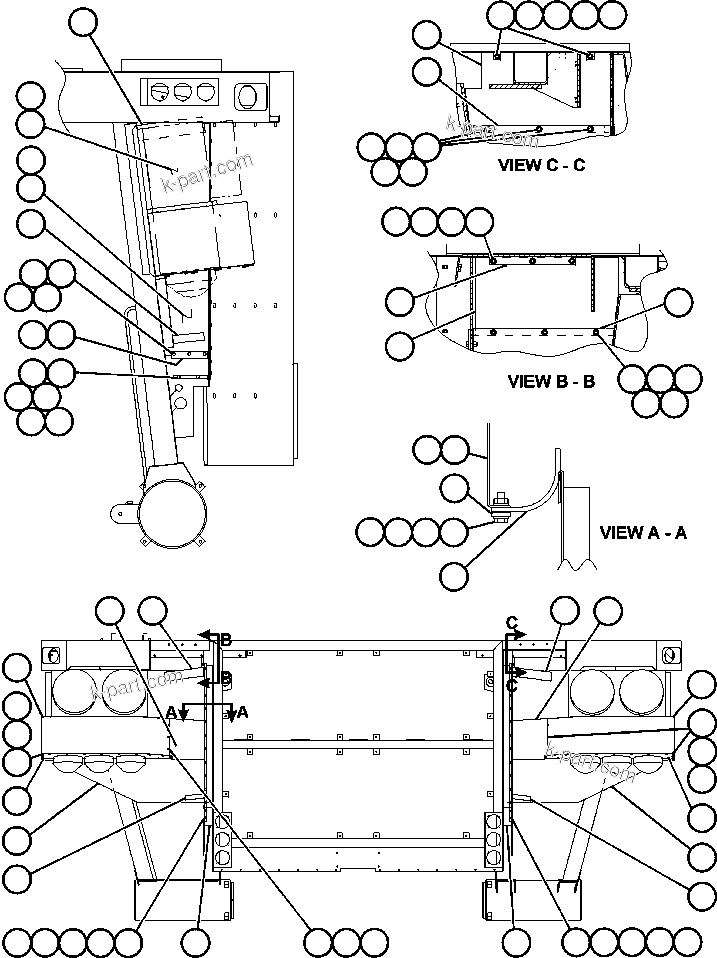 Komatsu parts book diagram for AFE50-BE 830E S/N A30706-A30708  DIAVIK: HEATED AIR INTAKE INSTALLATION