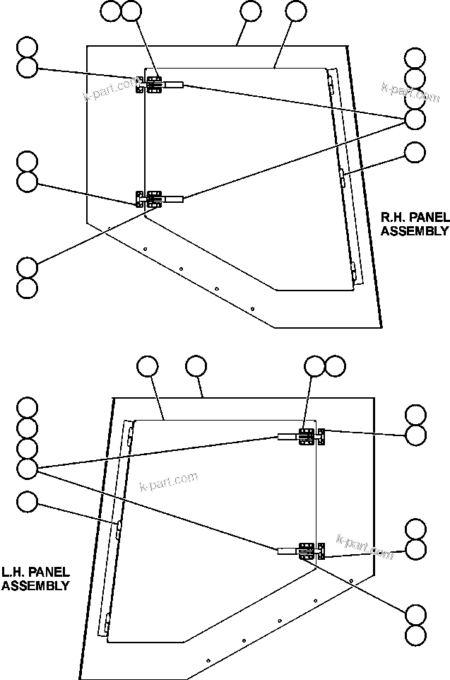 Komatsu parts book diagram for AFE50-BE 830E S/N A30706-A30708  DIAVIK: SIDE PANEL ASSEMBLY