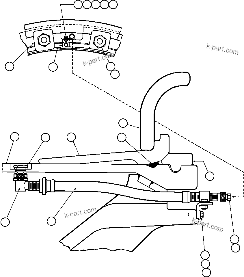 Komatsu parts book diagram for AFE50-BE 830E S/N A30706-A30708  DIAVIK: FRONT WHEEL & MOUNTING