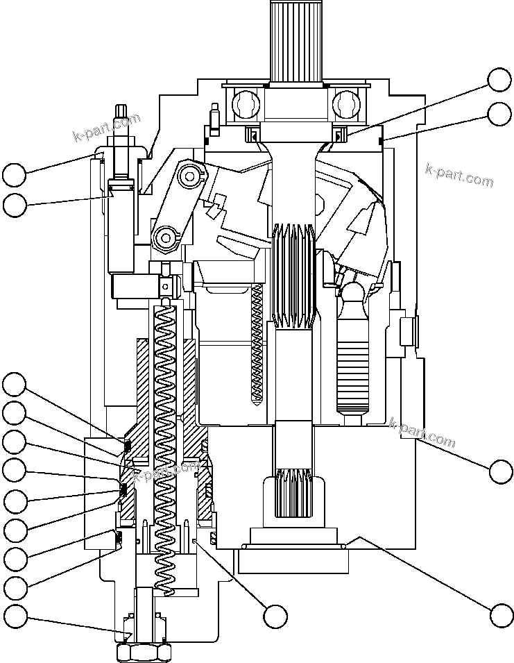 Komatsu parts book diagram for AFE50-BE 830E S/N A30706-A30708  DIAVIK: STEERING PUMP SEAL INSTL (PC1141)