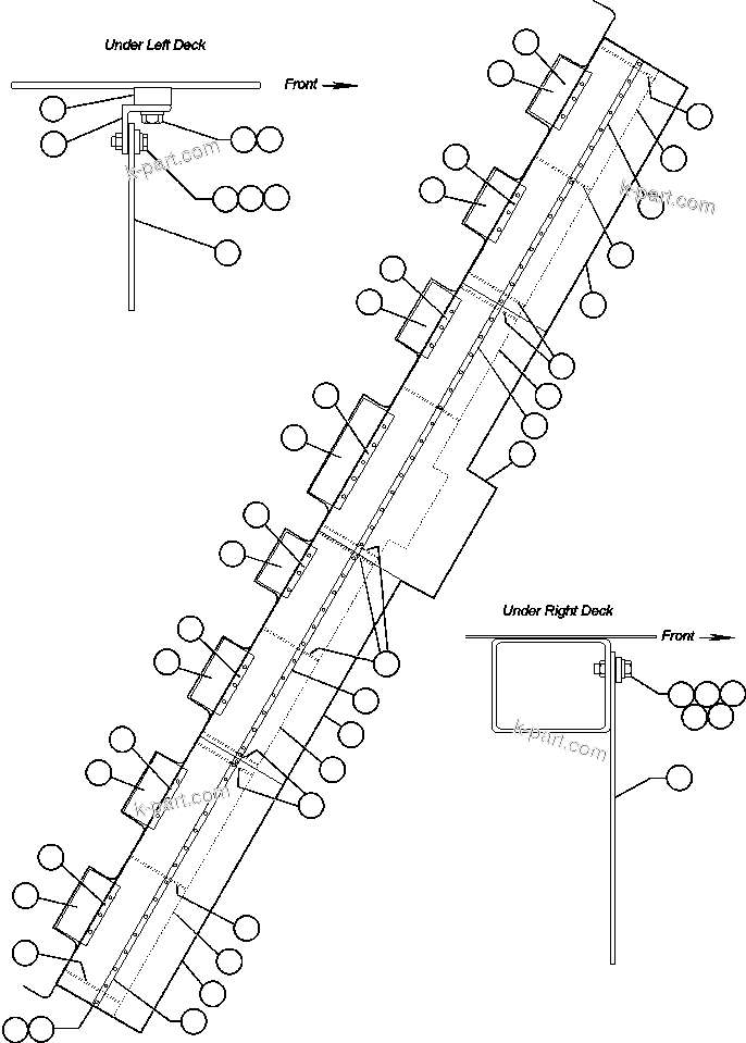 Komatsu parts book diagram for AFE50-BE 830E S/N A30706-A30708  DIAVIK: MUD FLAP INSTALLATION - 5