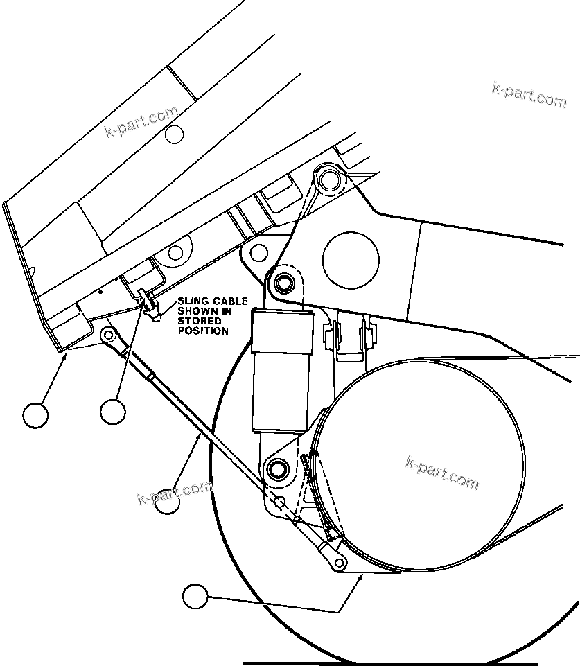 Komatsu parts book diagram for AFE50-BE 830E S/N A30706-A30708  DIAVIK: BODY CABLE SLING INSTALLATION