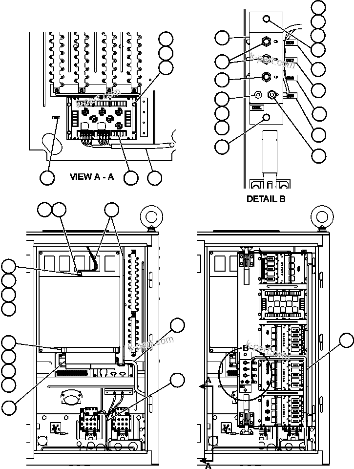 Komatsu parts book diagram for AFE50-BE 830E S/N A30706-A30708  DIAVIK: CONTROL CABINET HEATER