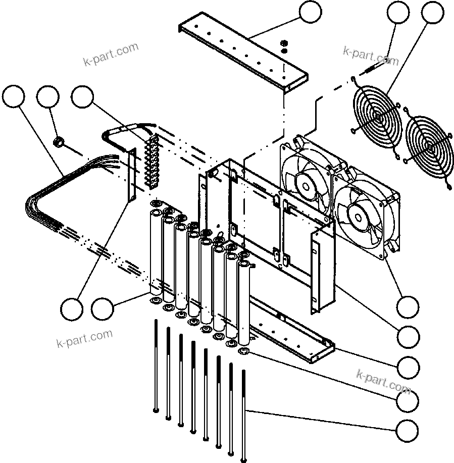 Komatsu parts book diagram for AFE50-BE 830E S/N A30706-A30708  DIAVIK: HEATER/FAN ASSEMBLY (ED9831)