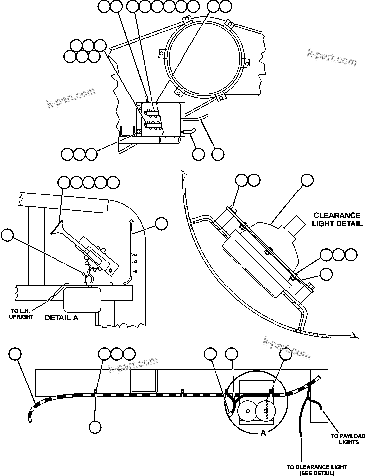 Komatsu parts book diagram for AFE50-BE 830E S/N A30706-A30708  DIAVIK: LEFT UPRIGHT ELECTRICAL GROUP