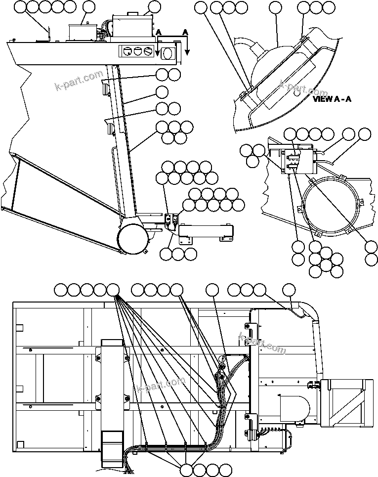 Komatsu parts book diagram for AFE50-BE 830E S/N A30706-A30708  DIAVIK: RIGHT DECK ELECTRICAL GROUP
