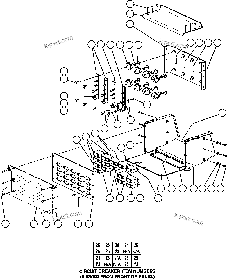 Komatsu parts book diagram for AFE50-BE 830E S/N A30706-A30708  DIAVIK: DISTRIBUTION POWER BUS