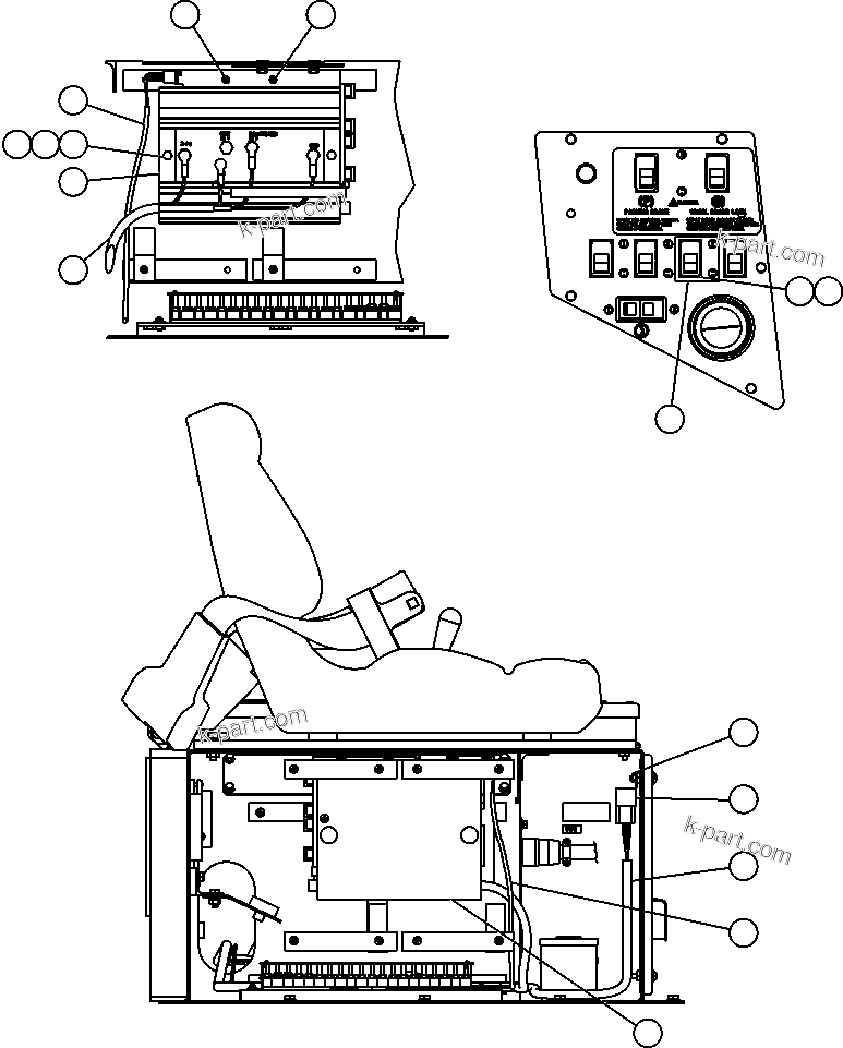 Komatsu parts book diagram for AFE50-BE 830E S/N A30706-A30708  DIAVIK: ENGINE WARM HIGH IDLE INSTALLATION