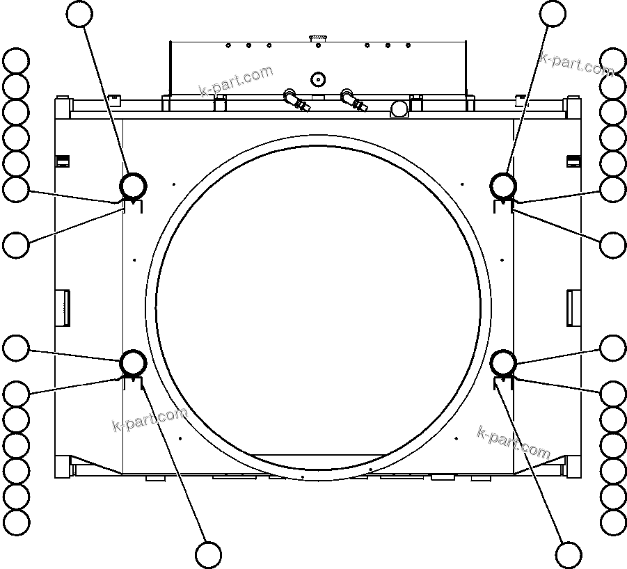 Komatsu parts book diagram for AFE50-BE 830E S/N A30706-A30708  DIAVIK: ENGINE SERVICE LIGHTS INSTALLATION