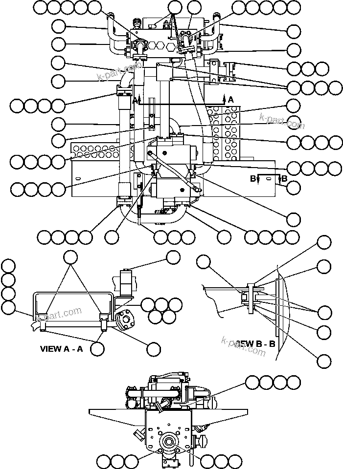 Komatsu parts book diagram for AFE50-BE 830E S/N A30706-A30708  DIAVIK: PUMP/VALVE MODULE
