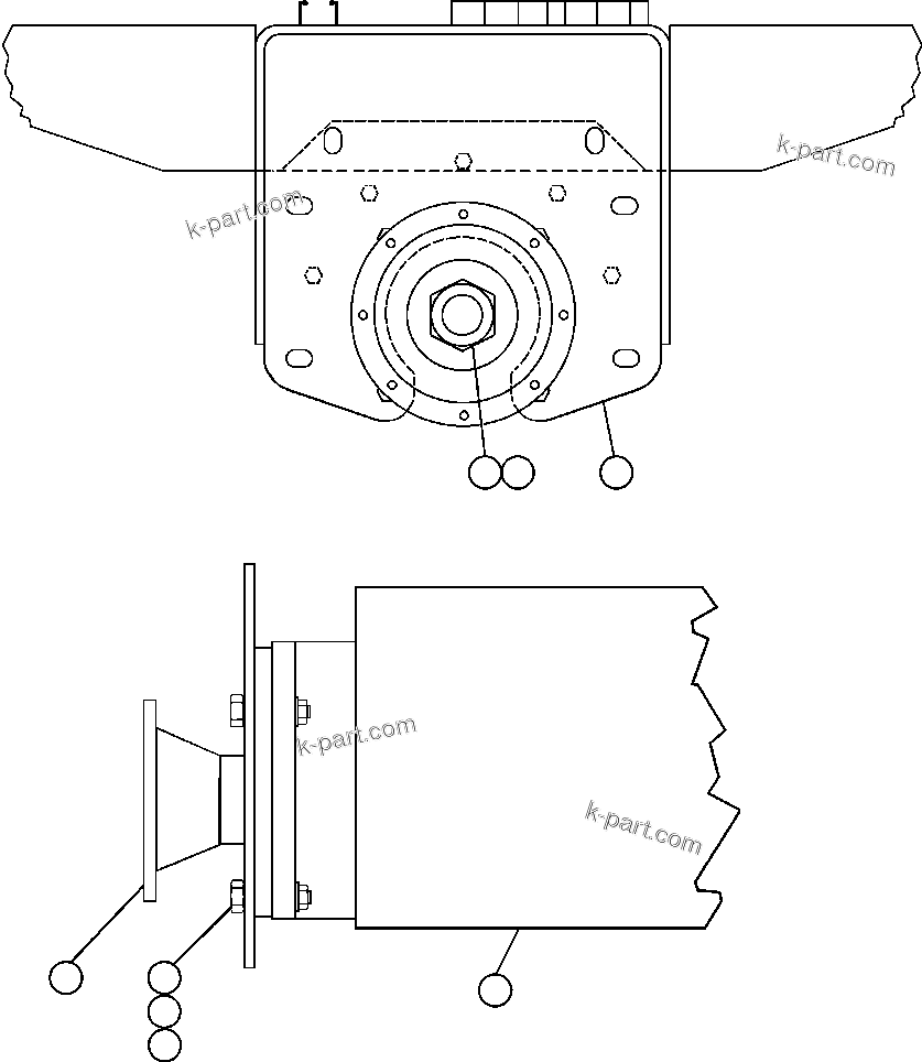 Komatsu parts book diagram for AFE50-BE 830E S/N A30706-A30708  DIAVIK: HOIST PUMP INSTALLATION